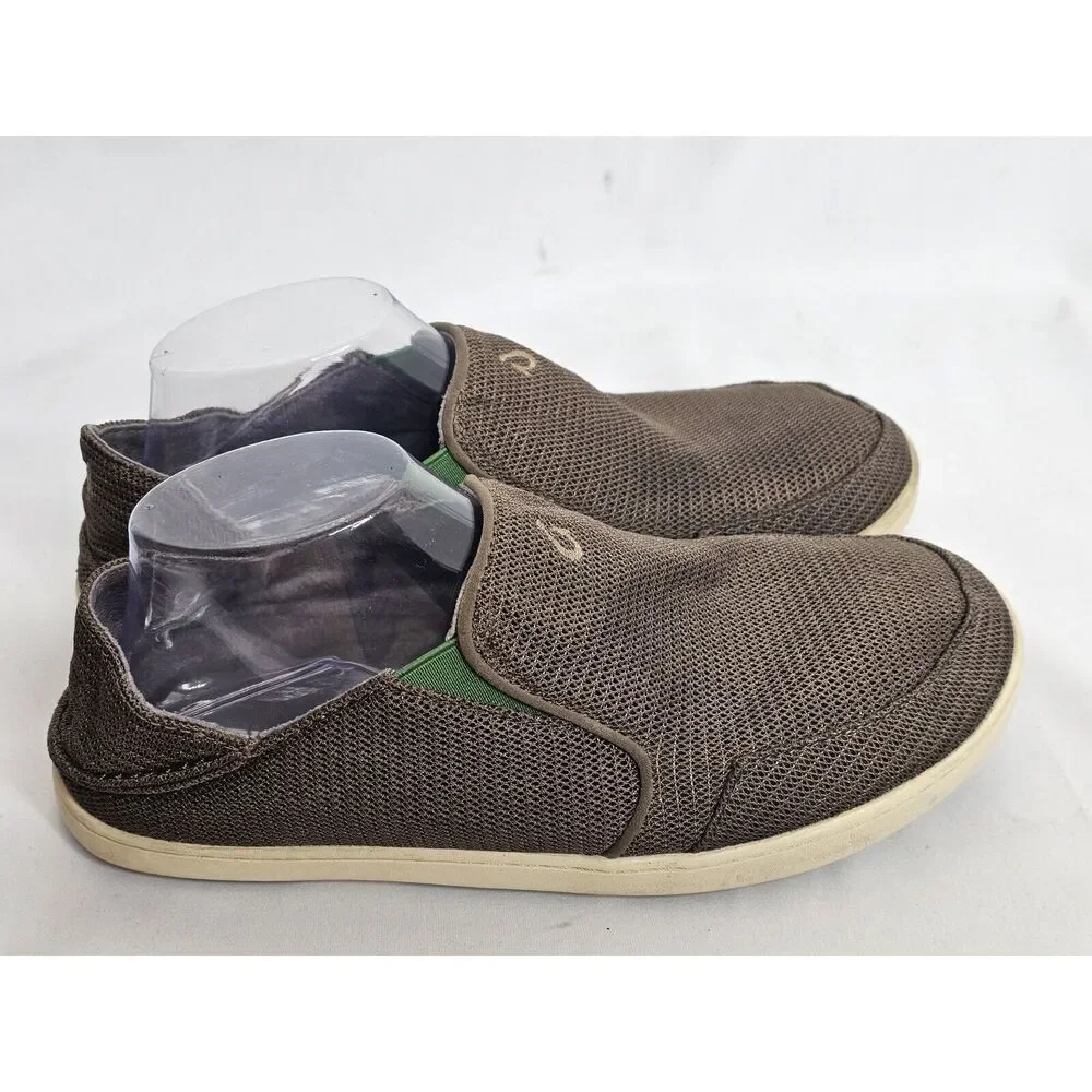 OLUKAI Nohea Mesh‎ Island Slip-On Shoes Casual Brown Mens Size 8